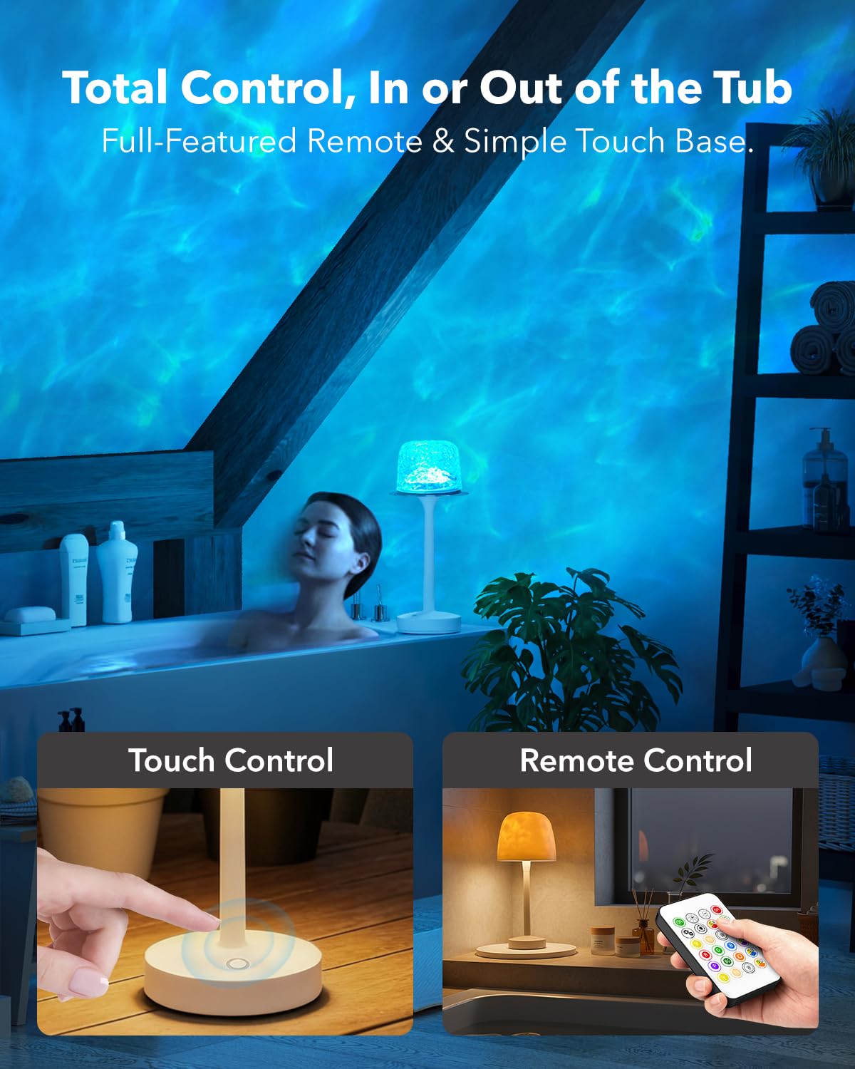 Tedmos remote and 16-color dimmable mood lighting.
