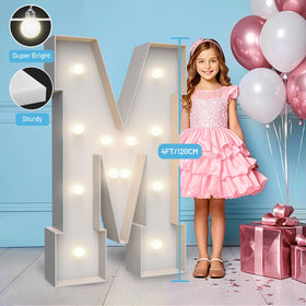 Teebloom marquee letter M assembly guide aids quick setup.