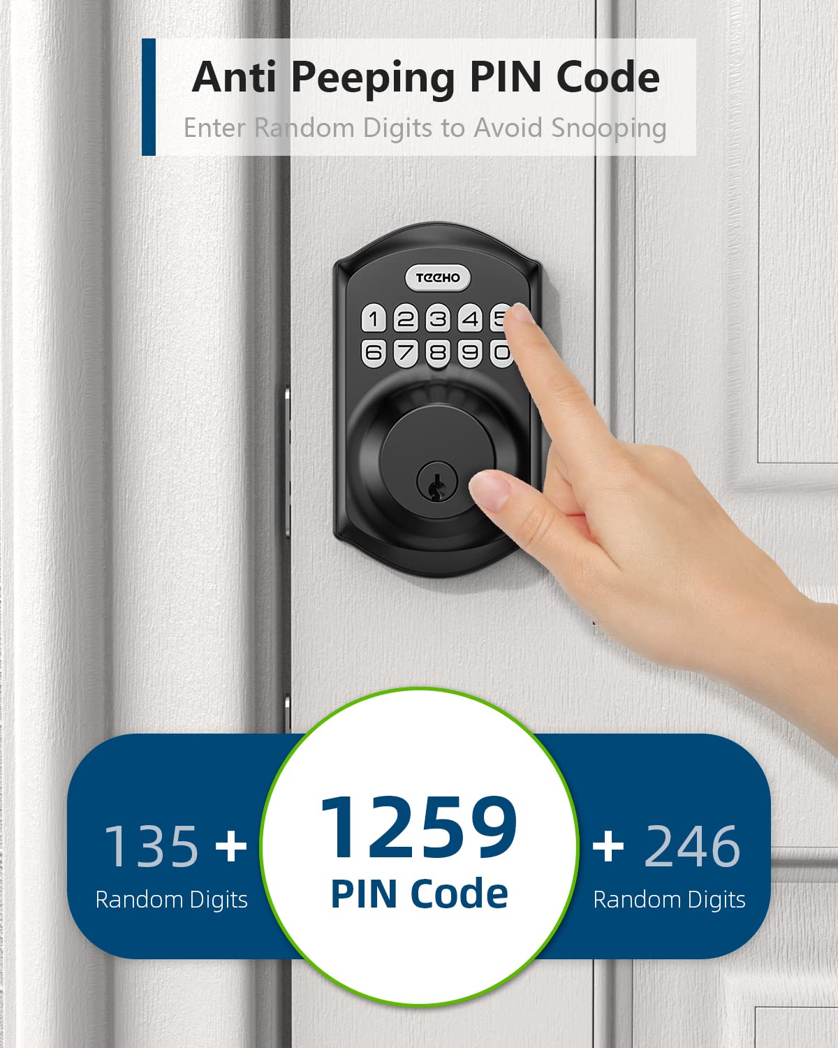 TEEHO TE001 security deadbolt provides reliable front-door protection.