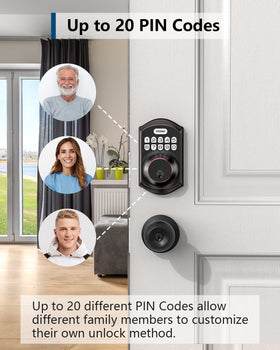 TEEHO TE001 smart deadbolt cylinder for durable home protection.