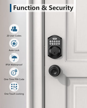 TEEHO TE001 solid lock cylinder adds robust protection against tampering.