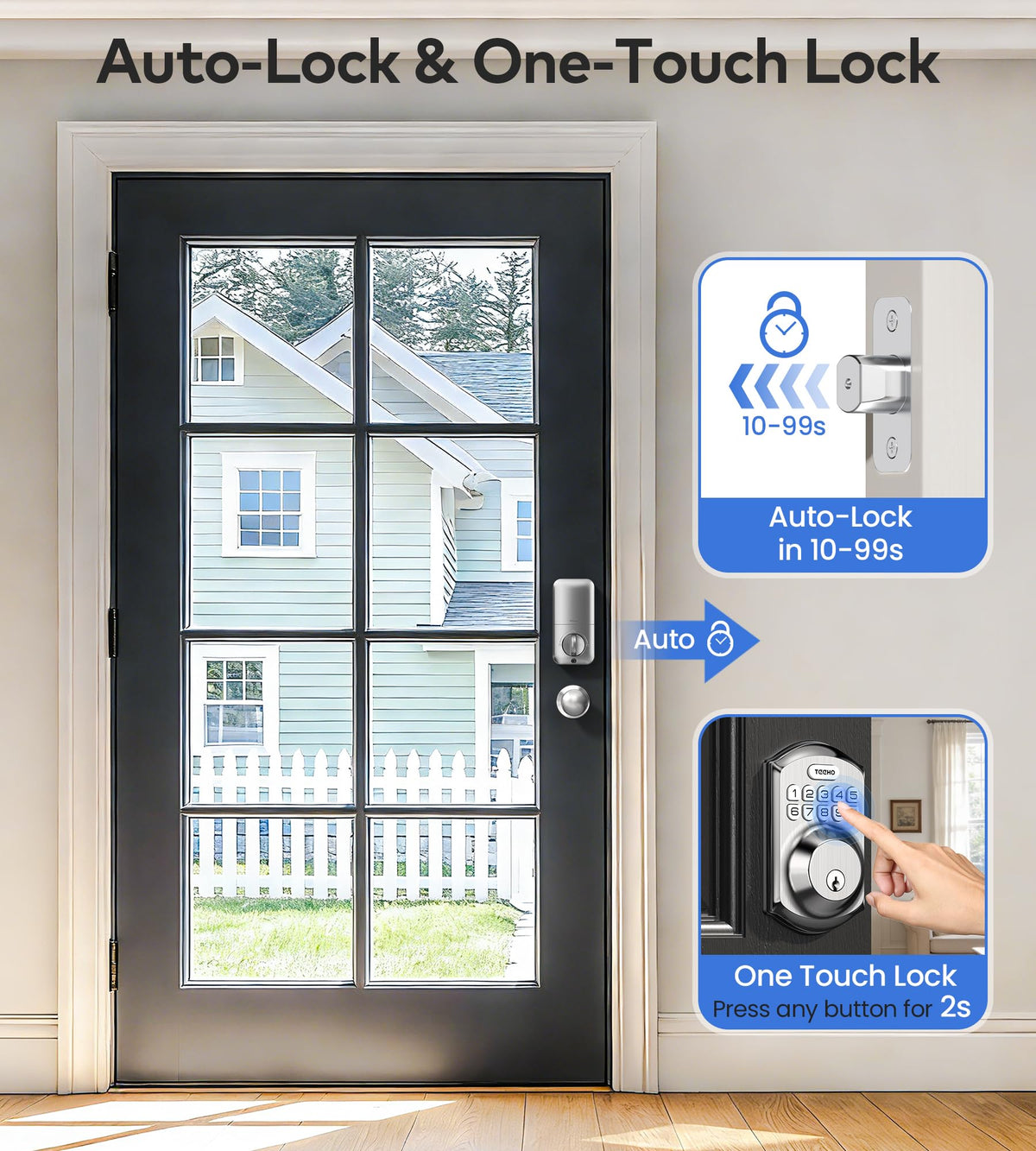 TEEHO TE001K installation-ready backset view shows precise bore and fit.