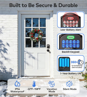 TEEHO TE001K weather-resistant body ideal for outdoor front doors