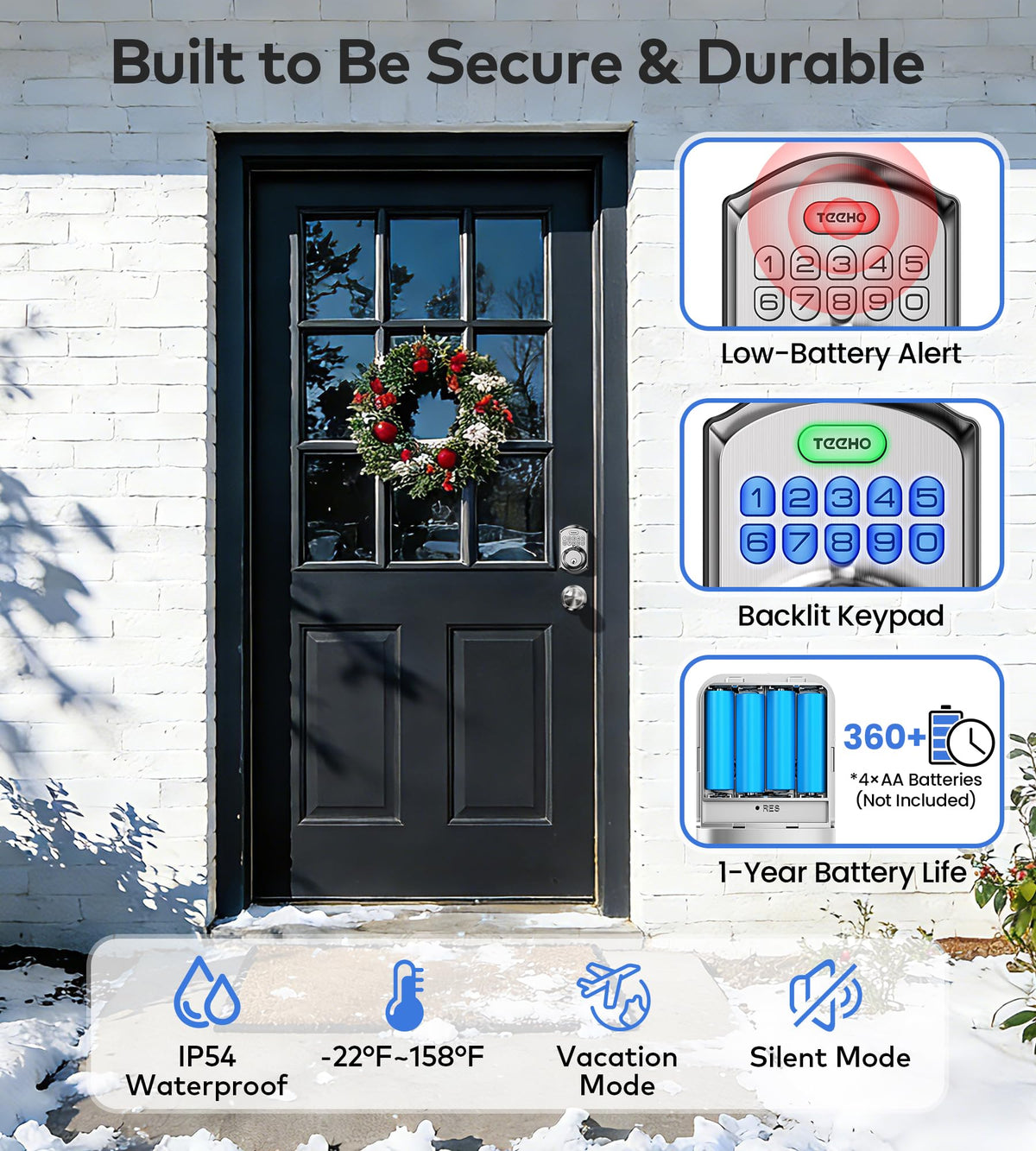 TEEHO TE001K weatherproof body illustrates durable, outdoor-ready construction.