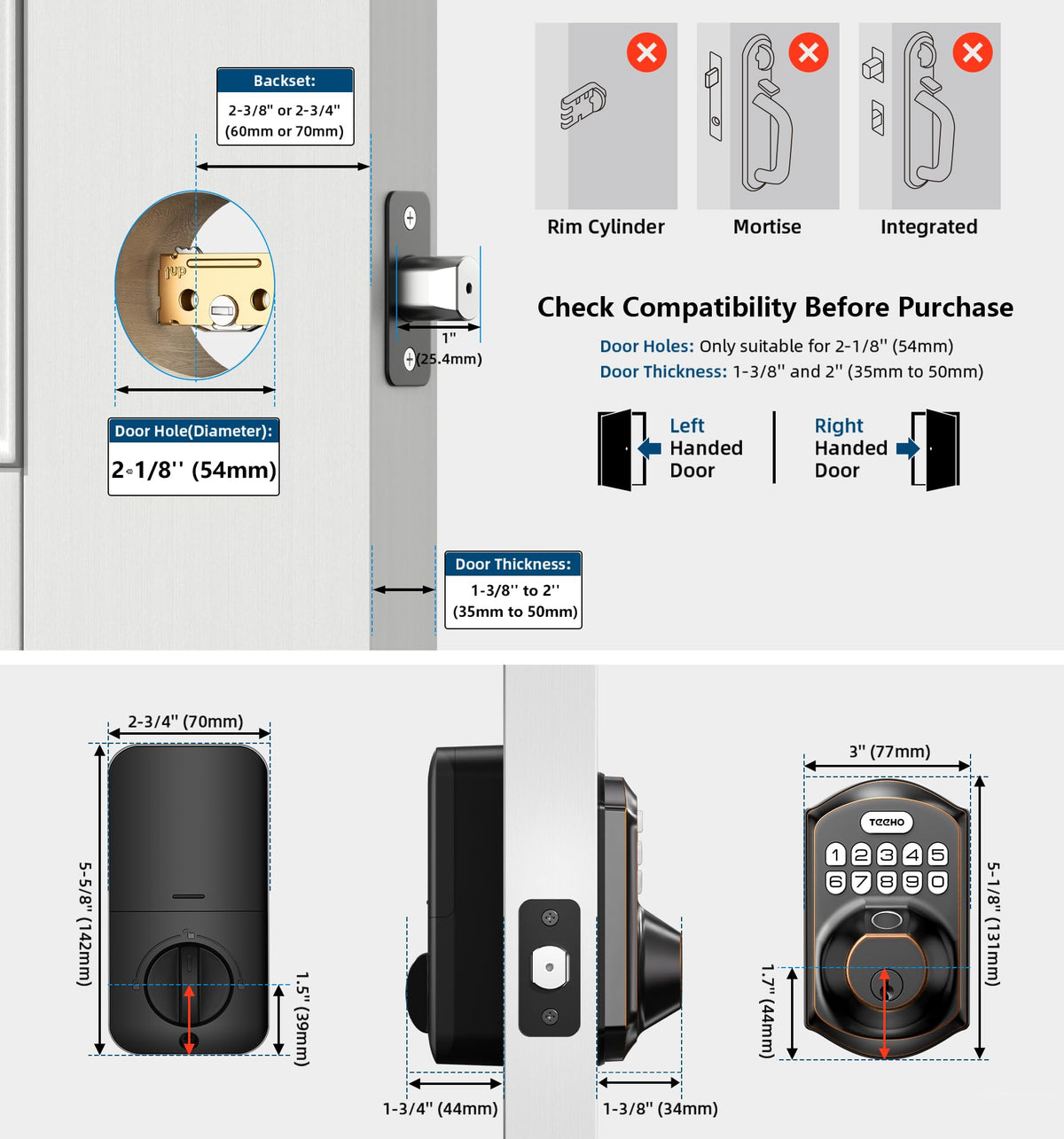 TEEHO TE002 anti-peep security protects PIN privacy