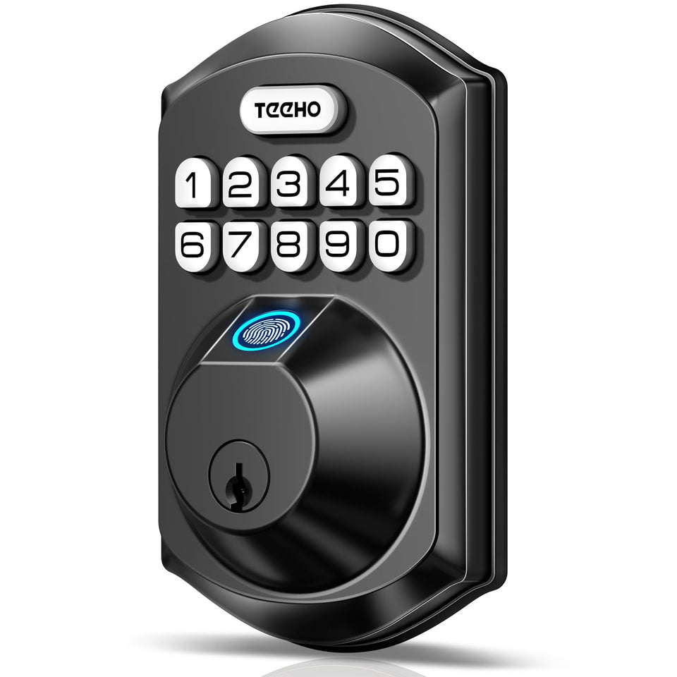TEEHO TE002 fingerprint reader detail shows quick, secure access.