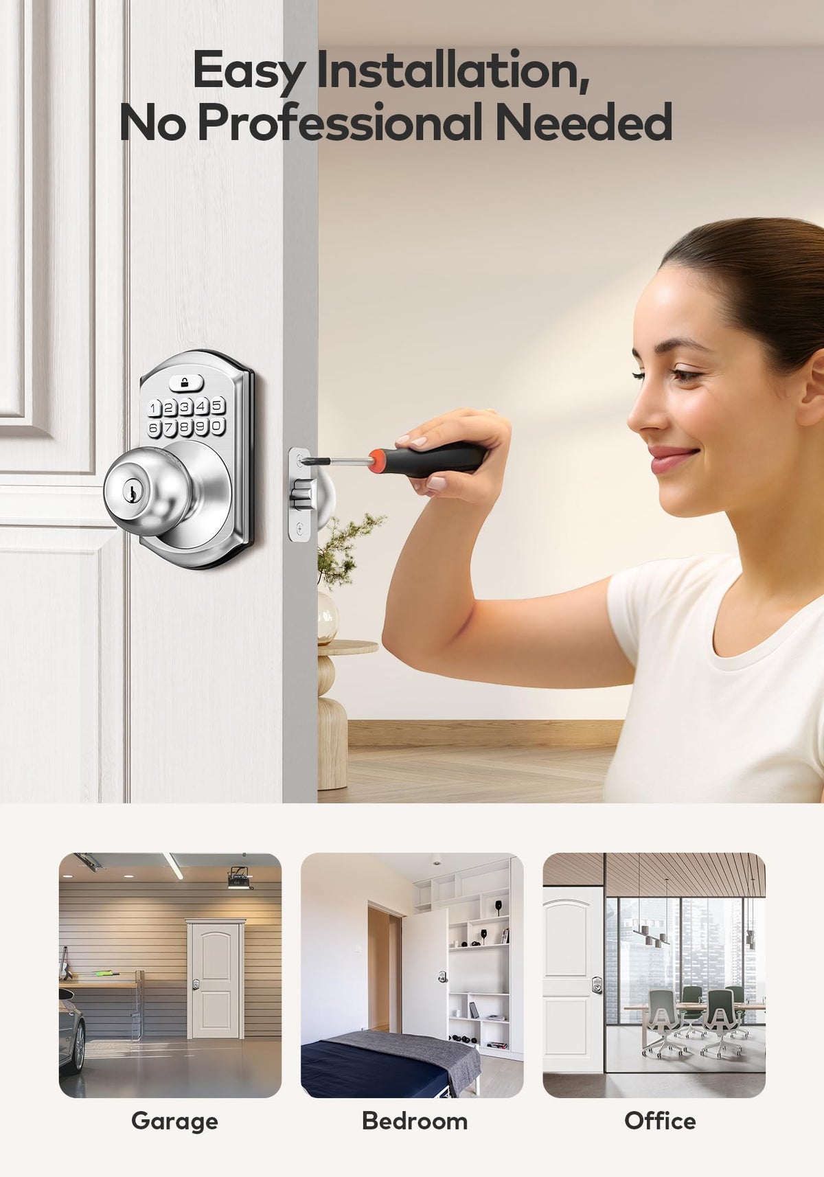 TEEHO TE003 ANSI Grade 3 durable hardware for daily use.