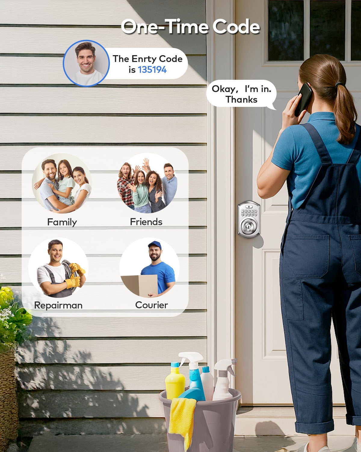 TEEHO TE003 anti-peeping password protects code visibility.