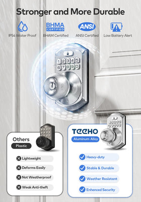 TEEHO TE003 auto-lock feature to prevent forgotten locks.