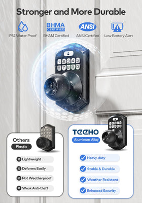 TEEHO TE003 auto-lock timer settings for customizable security