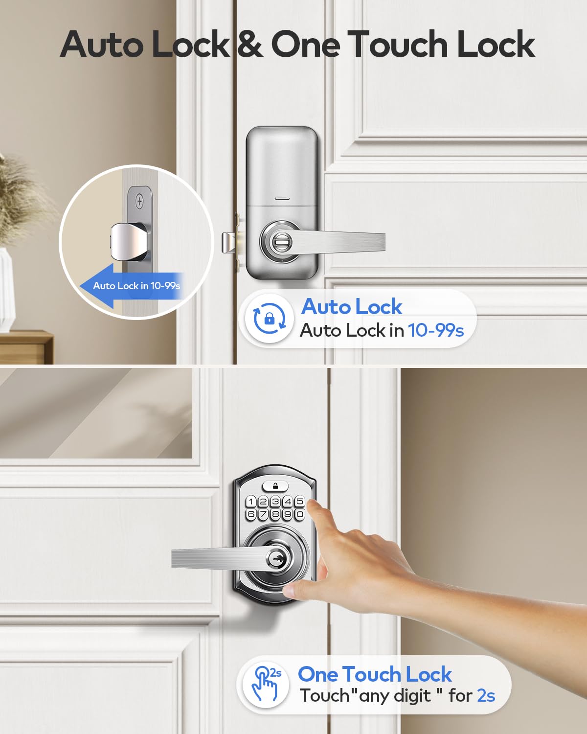 TE004 auto-lock timer feature in action for convenience