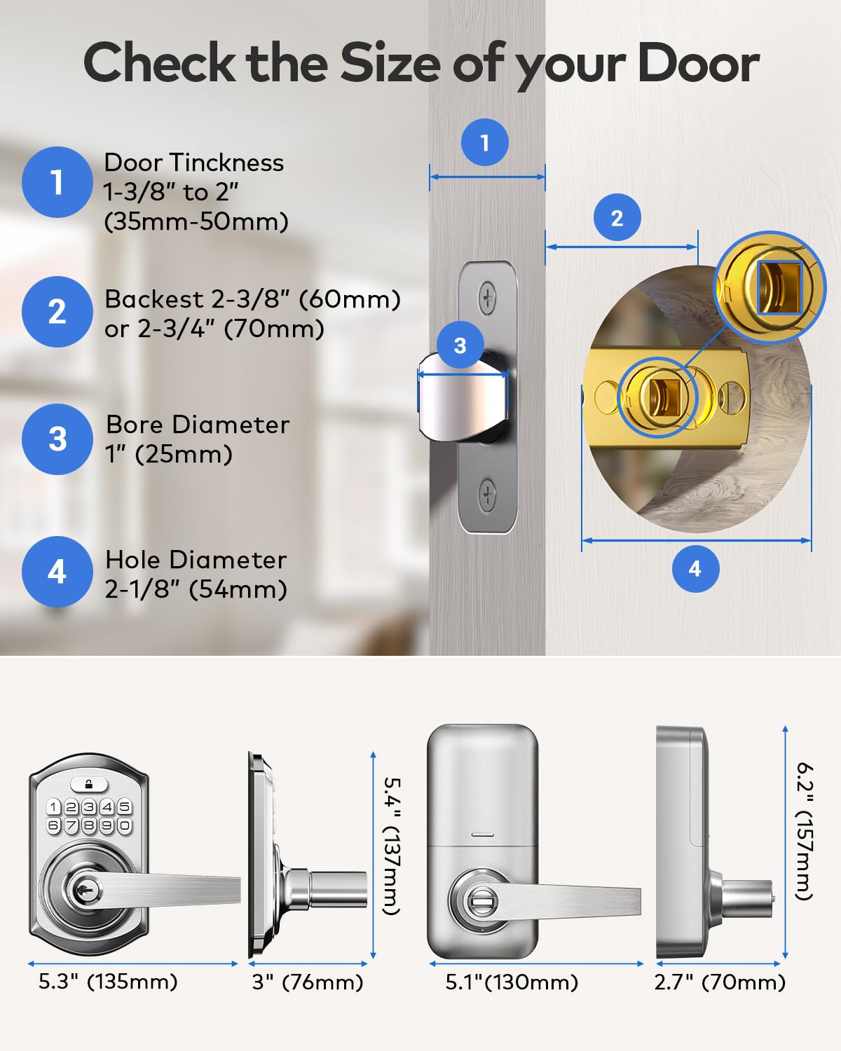 TE004 durable zinc alloy body built for long-lasting security
