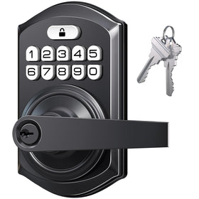 TEEHO TE004 front view with handle for secure interior doors at home