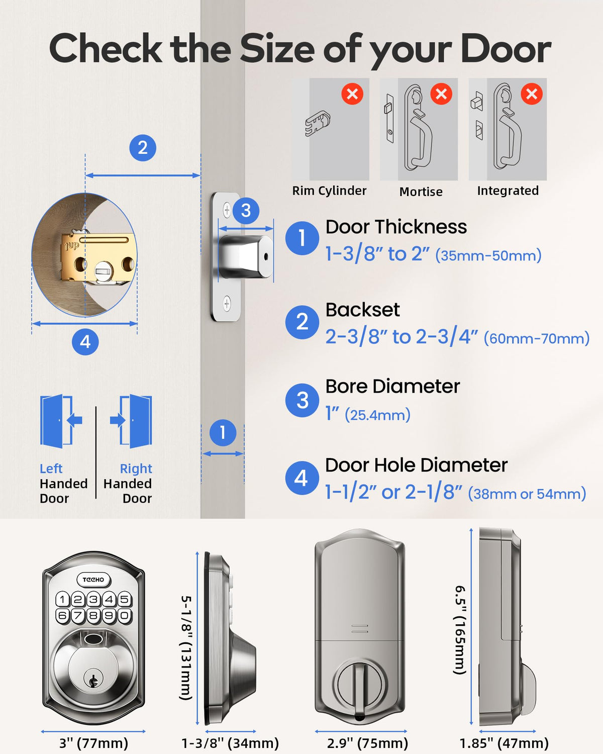 TEEHO TE012W includes backup keys for offline entry