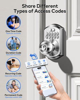 TEEHO TE018 one-time code sharing demonstrates temporary access for guests and deliveries.