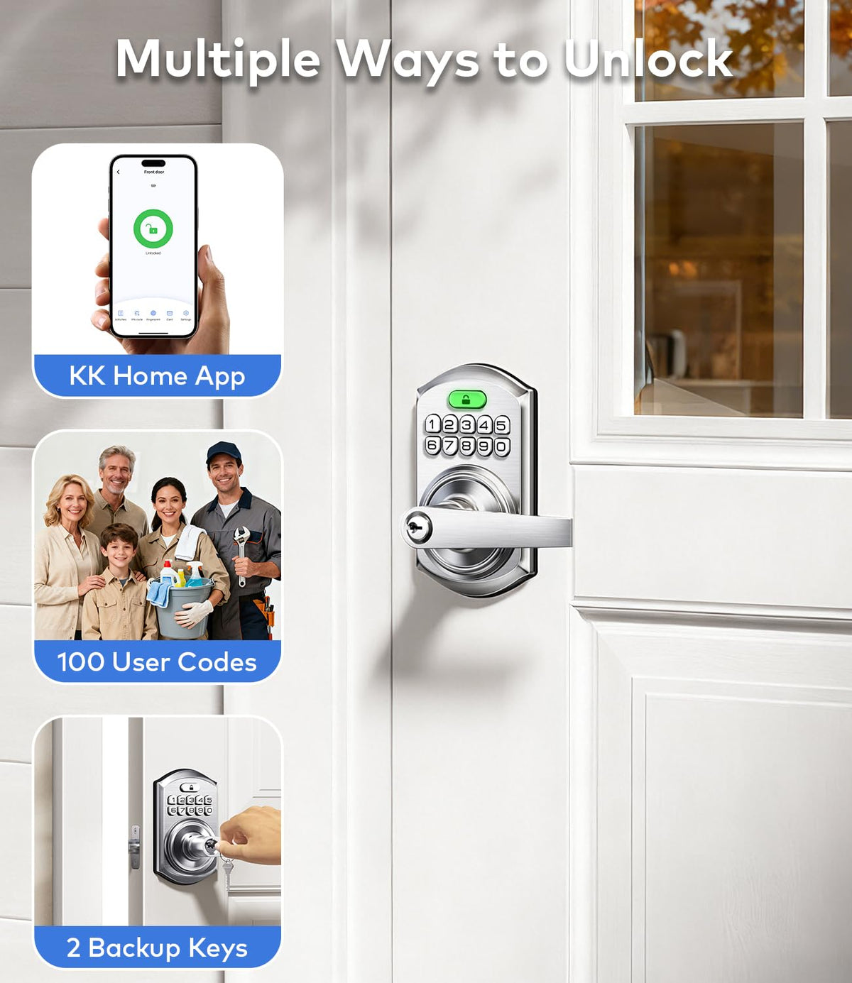 TEEHO TE019 app control setup demonstrating convenient smartphone access and code management.