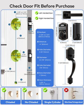 TEEHO TK001H installation on standard doors with screwdriver.