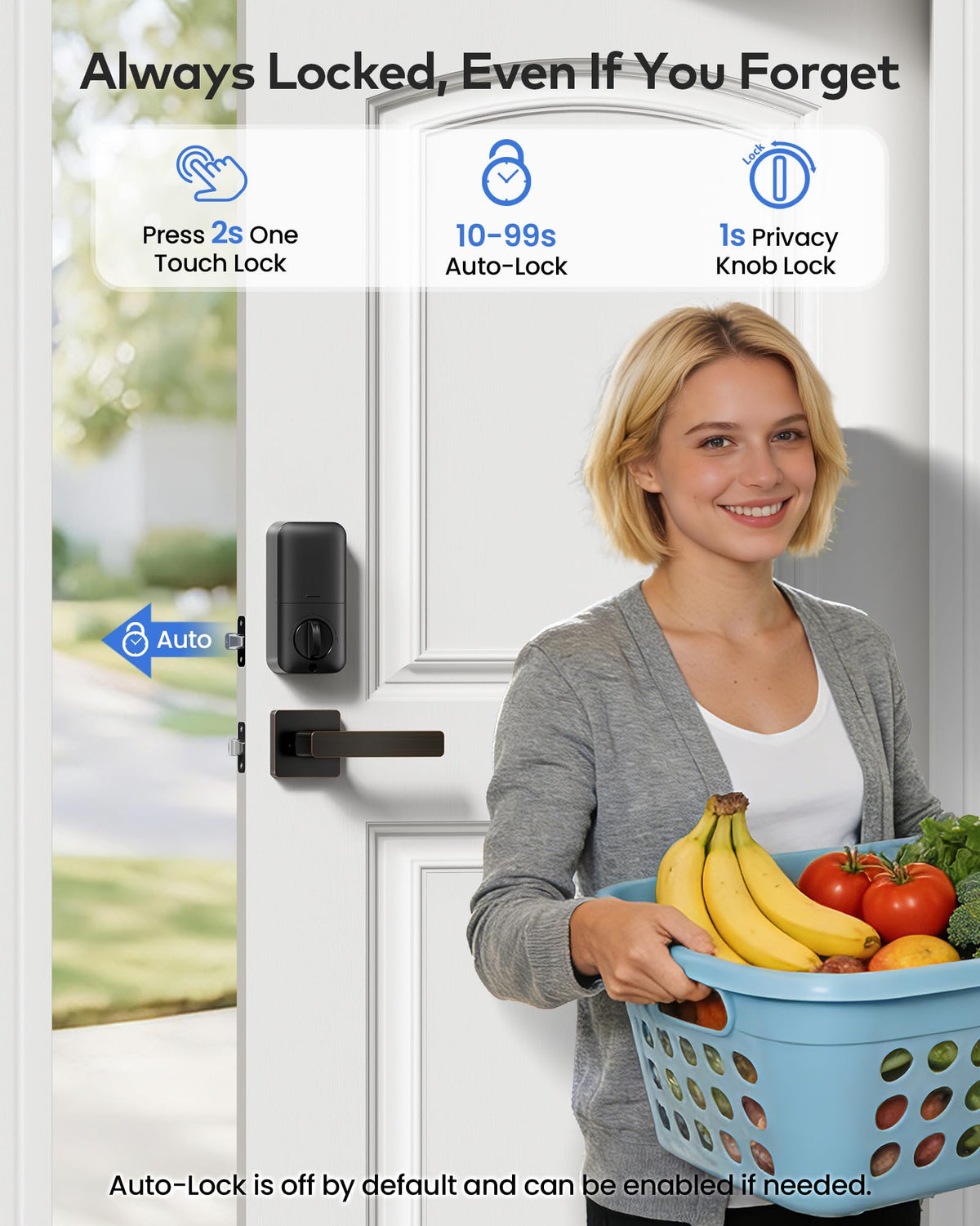 TEEHO TK001H one-time code feature allows temporary guest access.