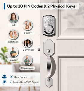 TEEHO TK001H keypad and codes enable flexible guest access control.