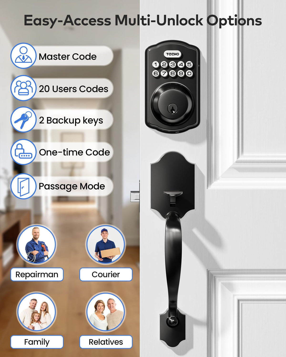 TEEHO TK001H side view highlights ergonomic handle and easy grip.