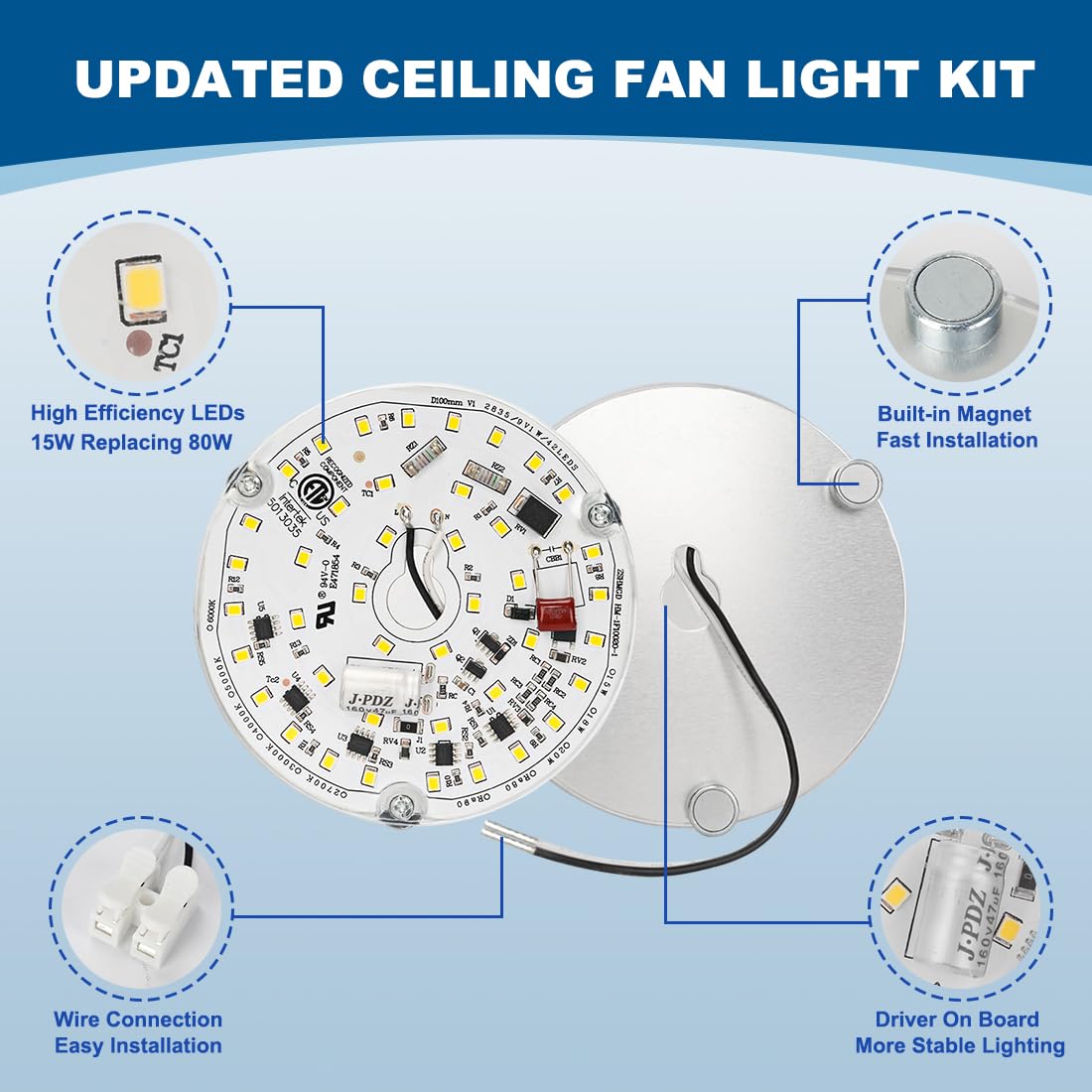 Teemyaa 5000K dimmable LED engine demonstrating clear daylight-like illumination for task lighting.