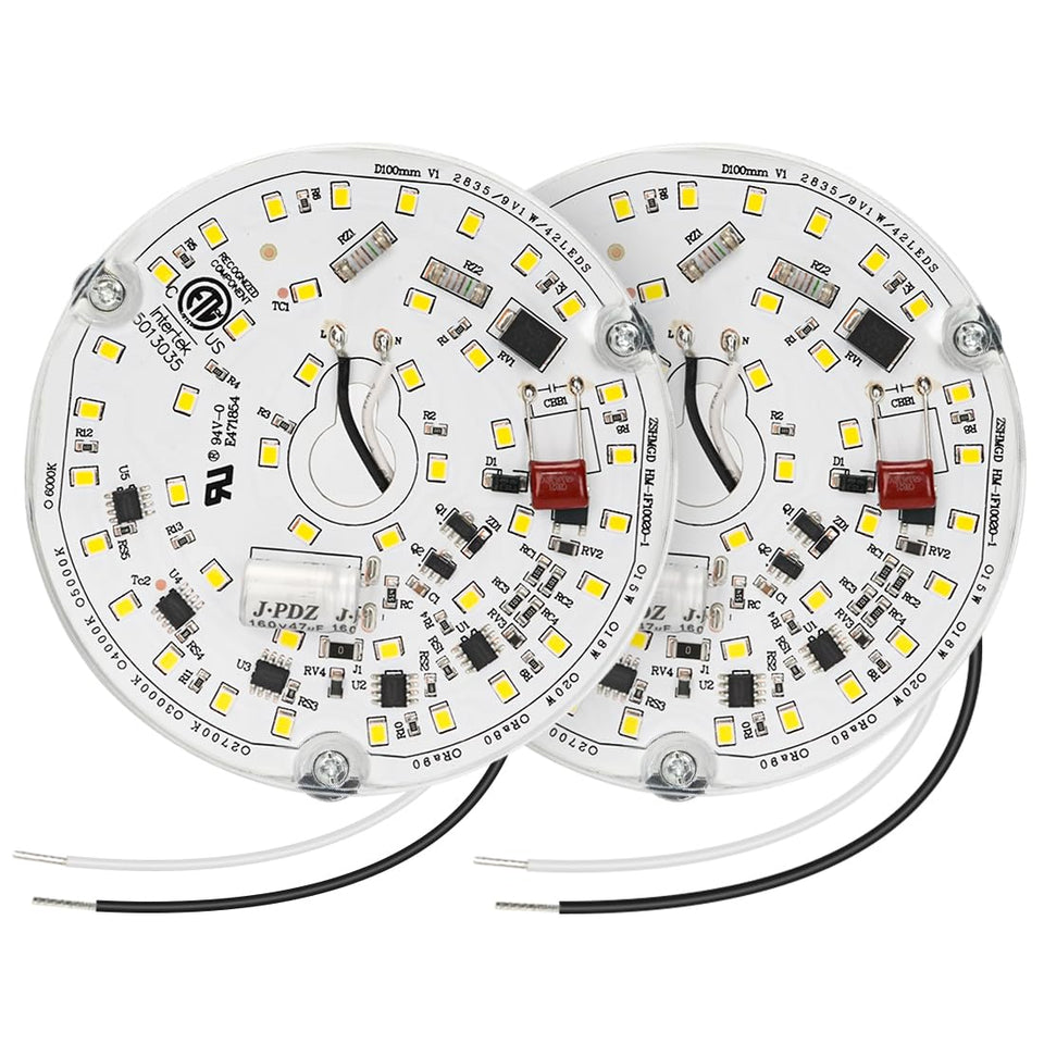 Teemyaa LED ceiling fan light replacement kit assembly for quick retrofit of existing fixtures.