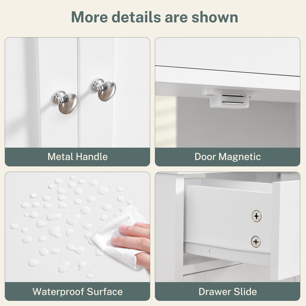 TEENFON bathroom storage keeps surfaces tidy and organized.