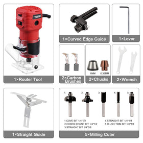 TEENO 6-speed control allows material-specific routing for clean finishes.