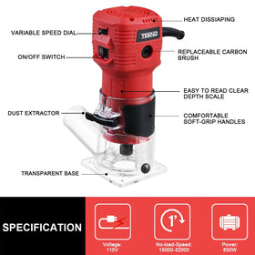 TEENO transparent base with depth scale enables accurate, visible adjustments.