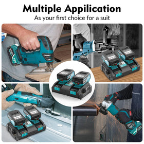 TeenPower 2Packs 6.0Ah compact blue design blends with tools