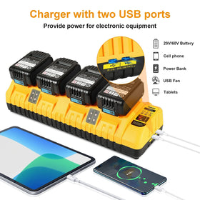 Charger connected to 100-240V input for global use