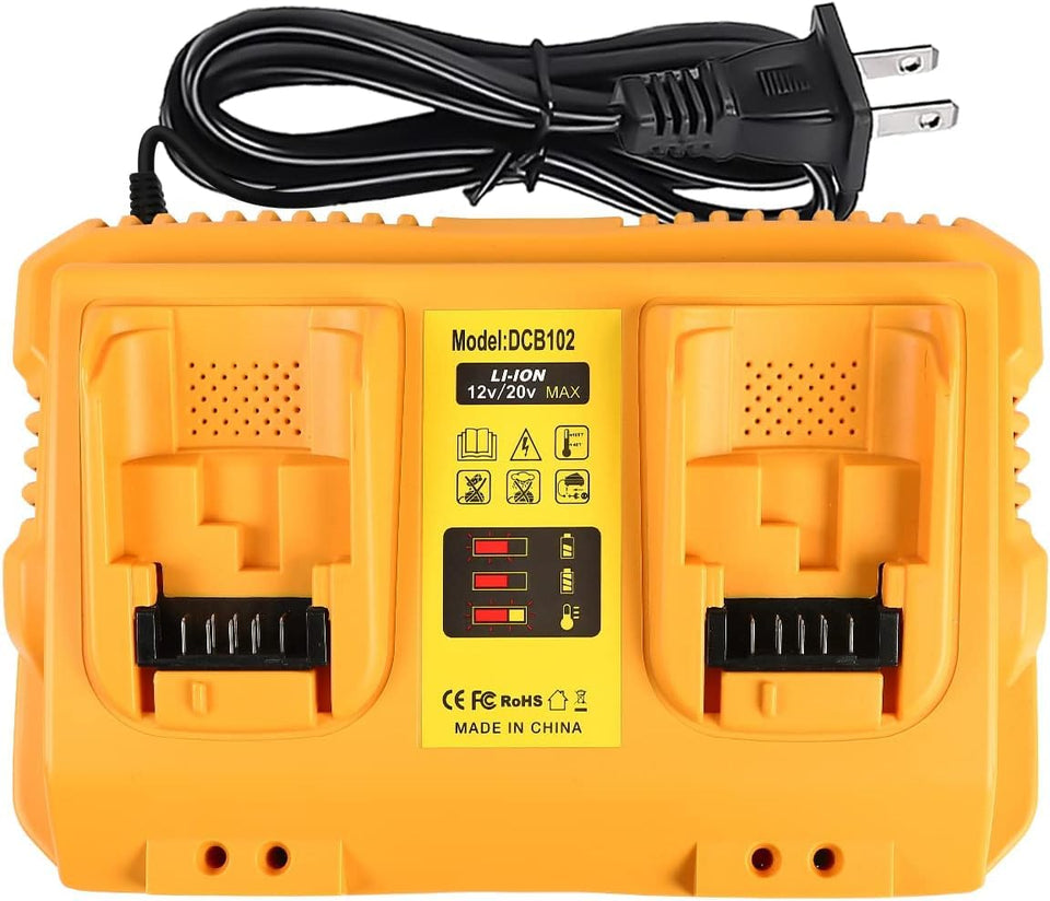 TeenPower DCB102 dual charger front view showing its compact design