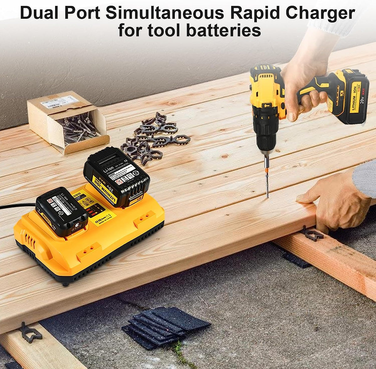 TeenPower DCB102 full workspace setup with organized charging