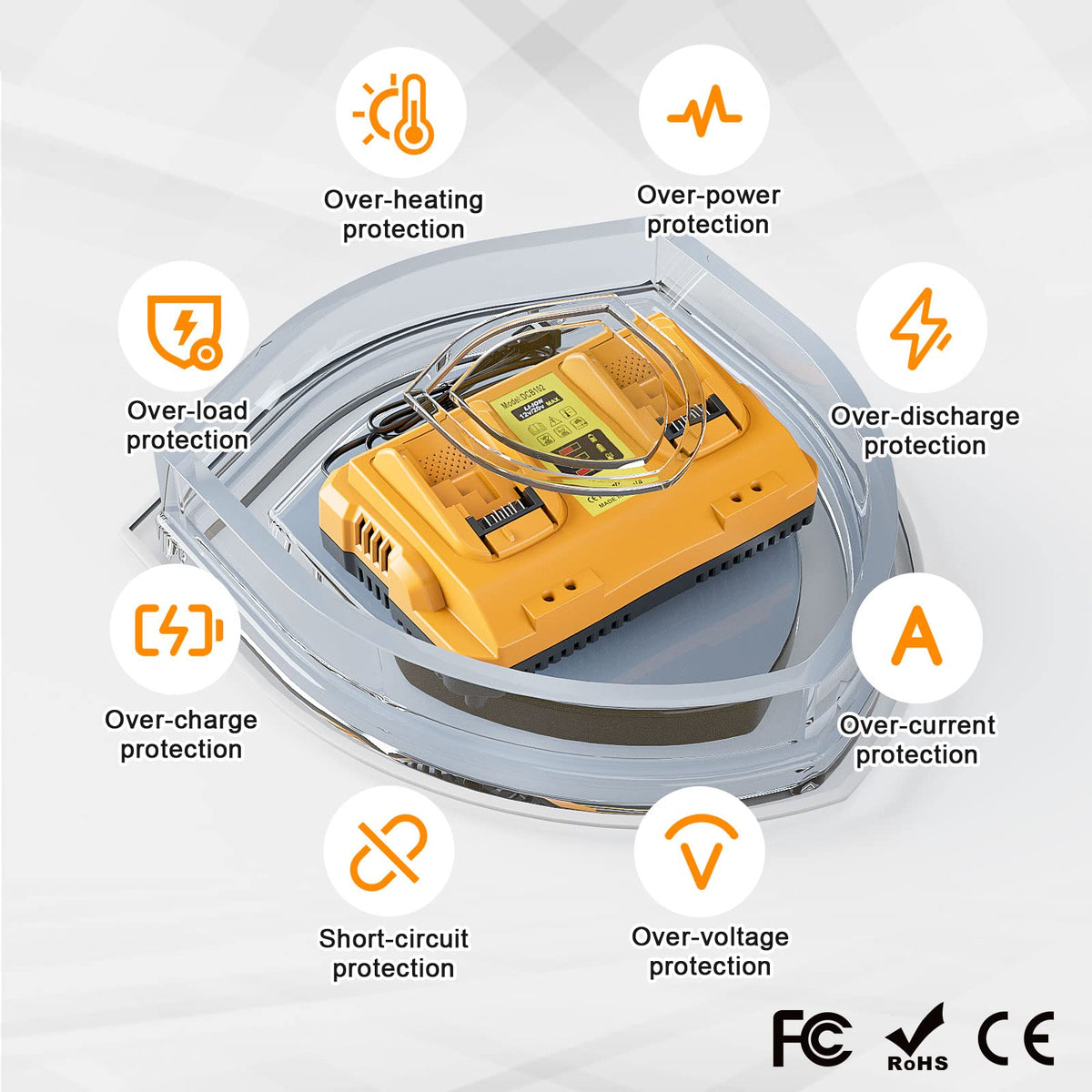 TeenPower DCB102 indicators showing charging status at a glance