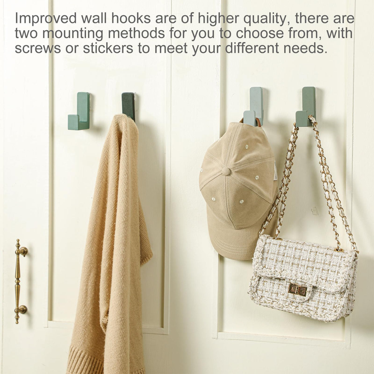 Teenyyou color hooks set includes gray white gray-green pink blue yellow for playful organization