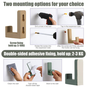 Teenyyou entryway bathroom kitchen wall hooks ready for keys towels and utensils