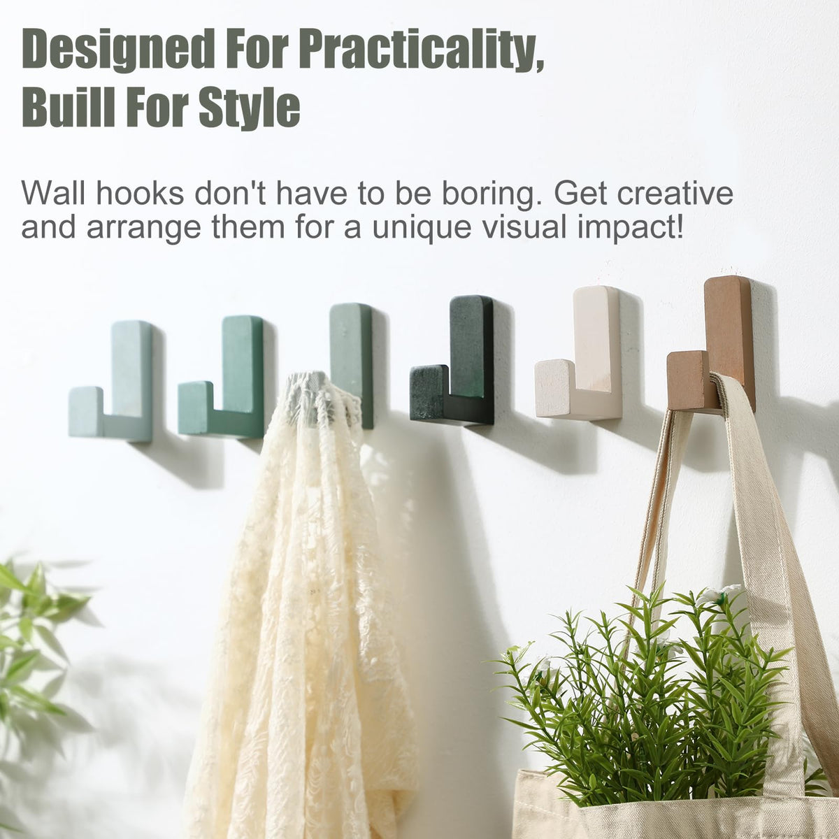 Teenyyou screw-mounted wall hooks offer sturdy support for heavier items up to 15 kg