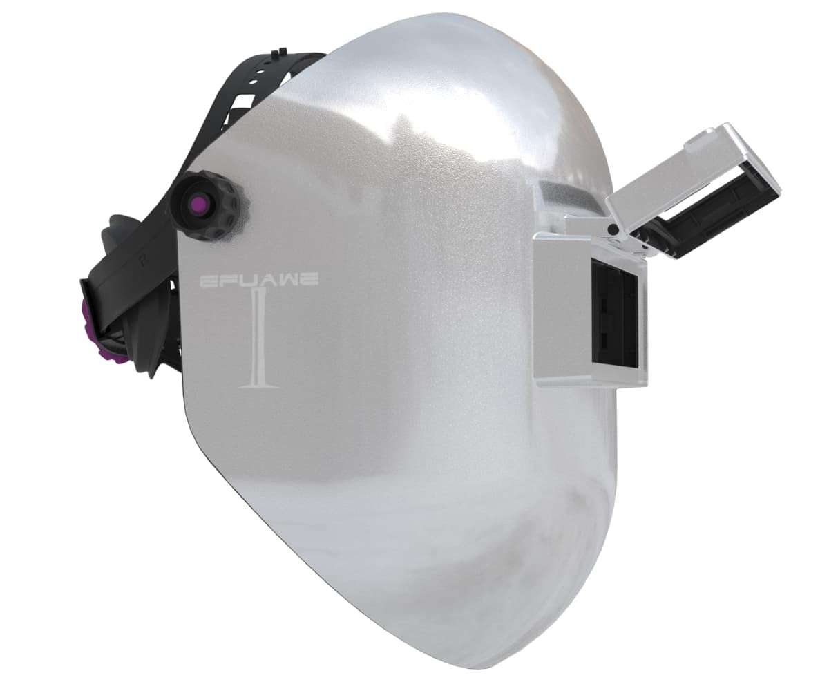 Tefuawe flip-up fiberglass sugar scoop helmet for quick visibility during welds
