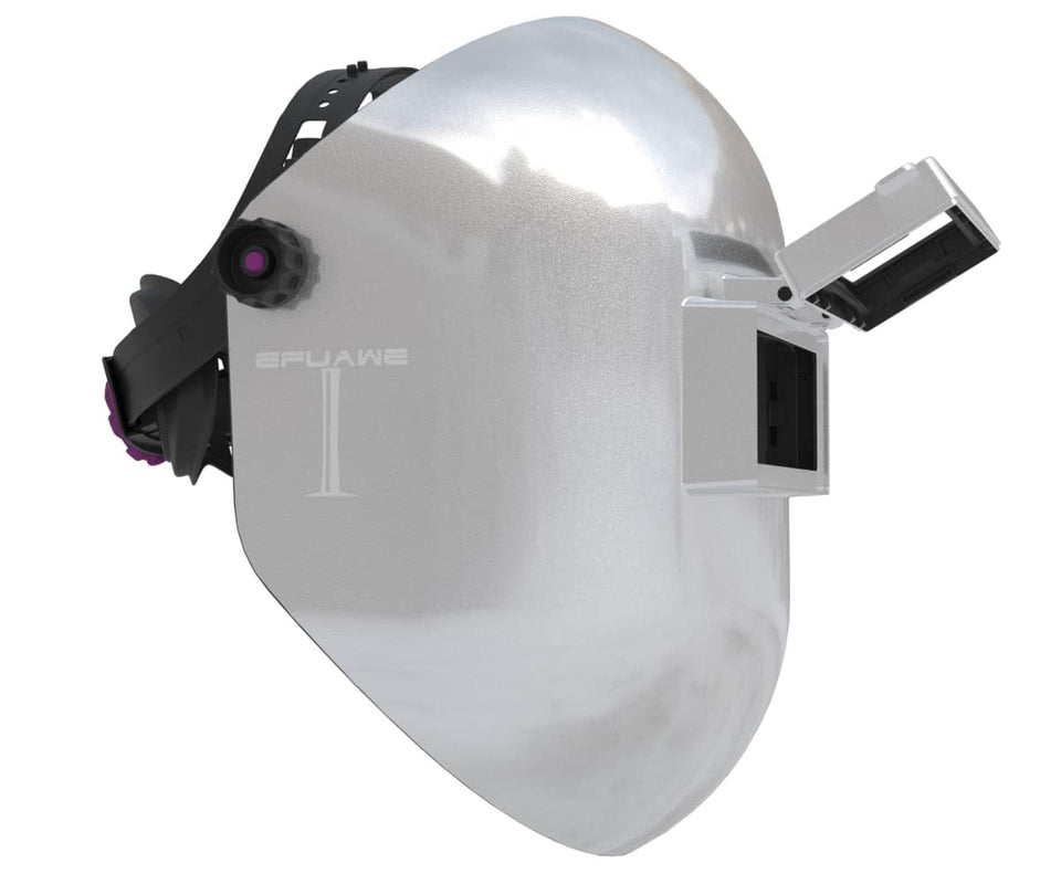 Tefuawe flip-up fiberglass sugar scoop helmet for quick visibility during welds