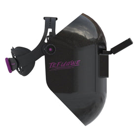 Tefuawe pipeliner-ready hood with ratcheting headgear for reduced head pressure