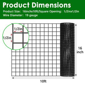 Tegarbed black hardware cloth ideal for chicken coops and small animal enclosures.