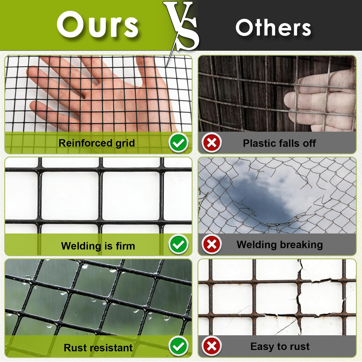 Tegarbed rabbit and snake fencing for versatile yard protection.