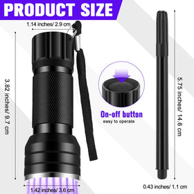 Tegeme UV flashlight aluminum body highlighting portable, durable tool