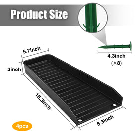 Teisaiko Splash Block angled slope guides water away from the foundation with efficiency.
