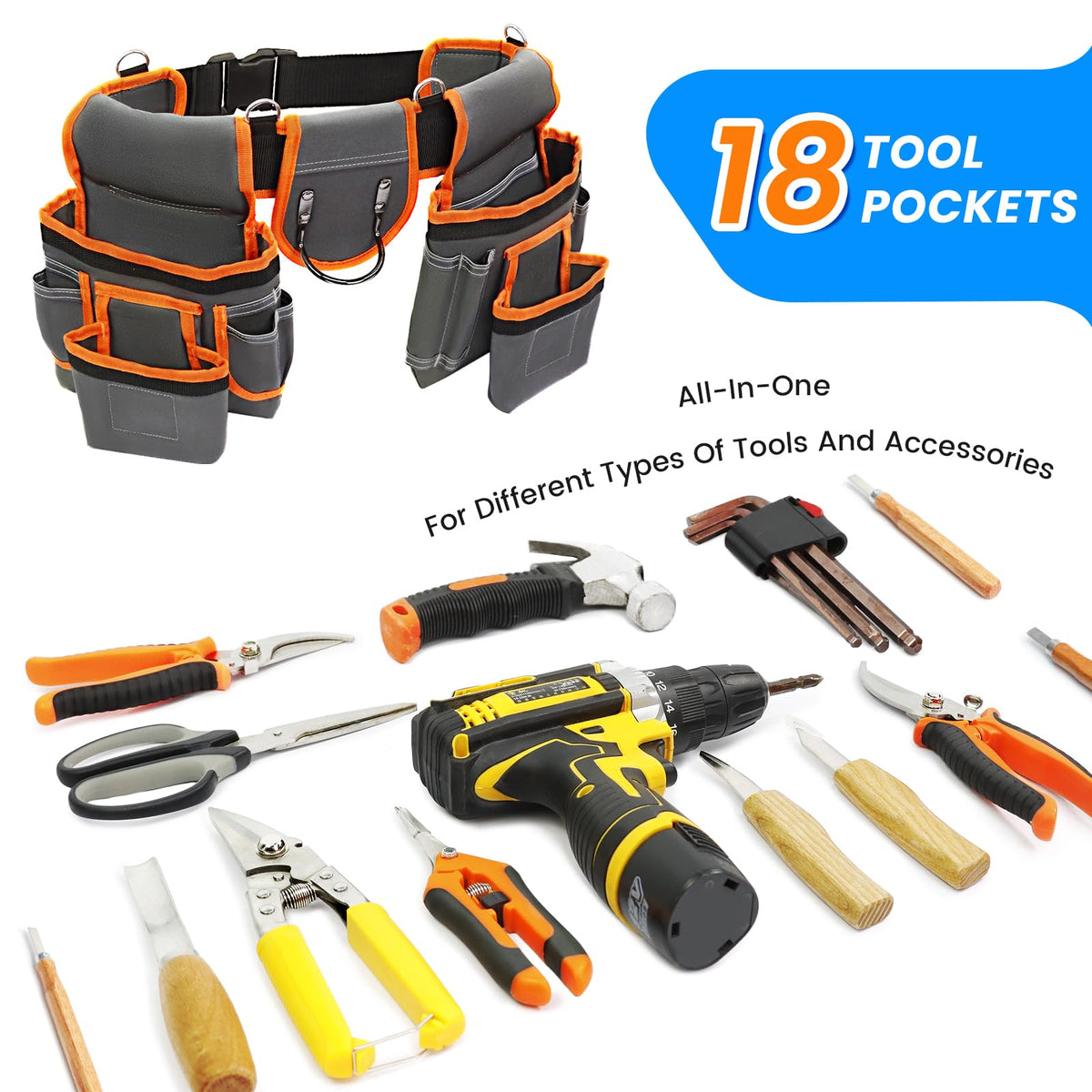 TEKCHIC wide waist belt reduces fatigue during long projects.