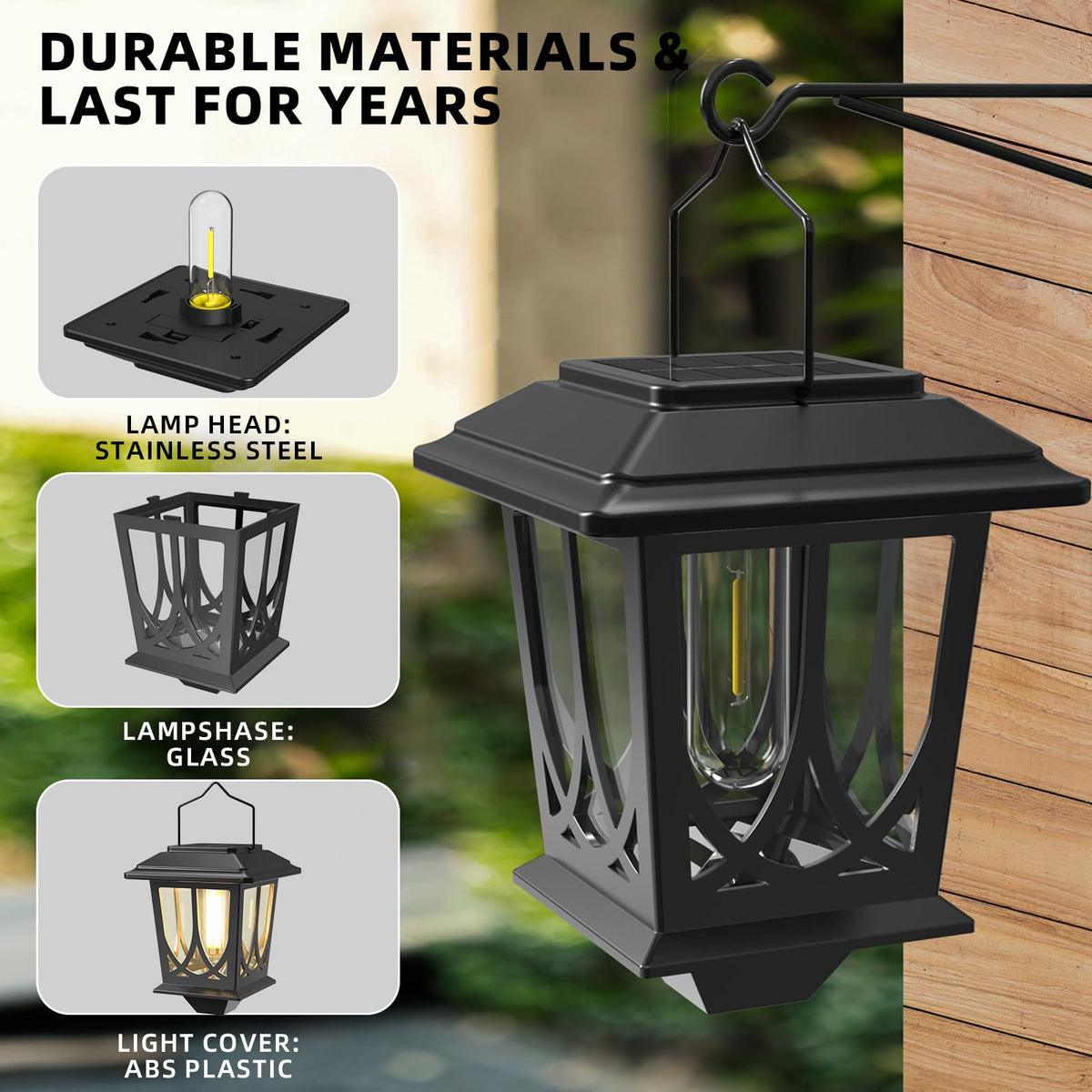TEKLAPS weather-resistant lantern ready for rain, snow, and wind