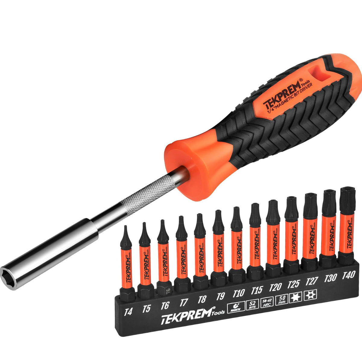 TEKPREM long torx bit set with magnetic driver for precision electronics repair