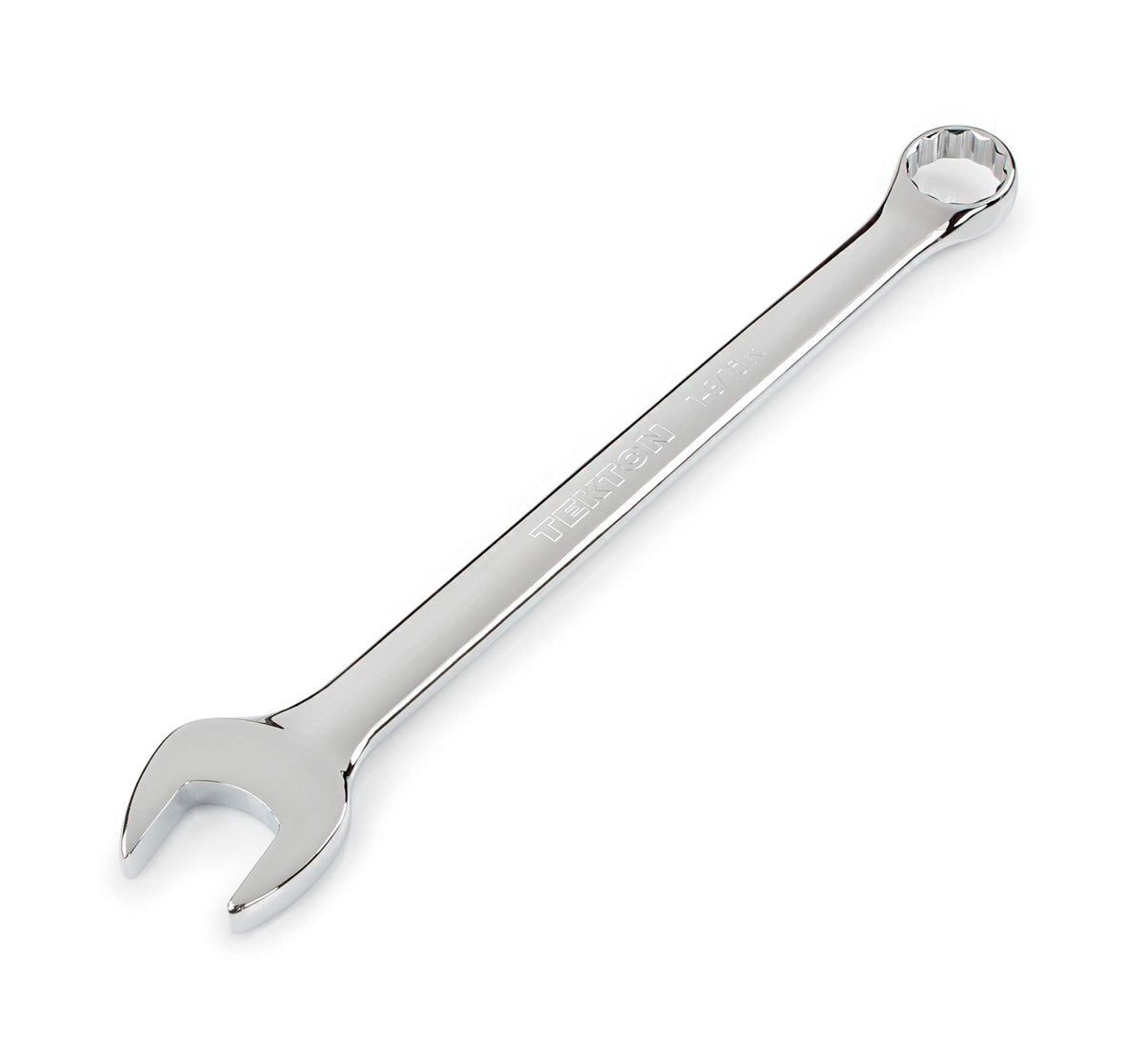TEKTON 1-3/16 in combination wrench with angled open end for tight spaces