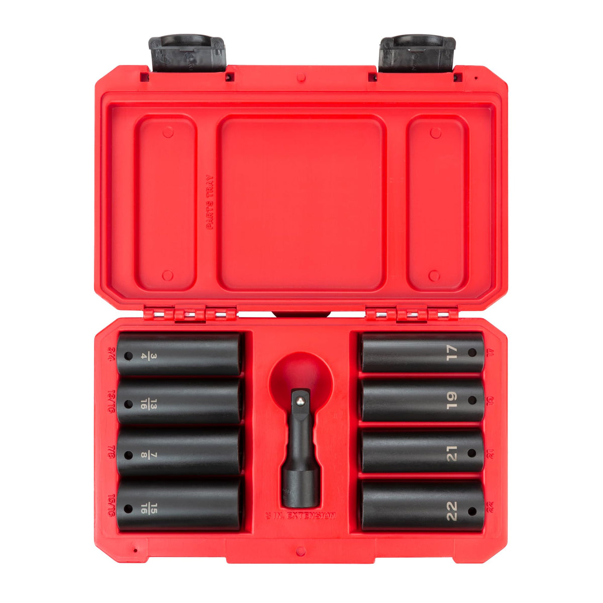 TEKTON deep socket set in 3/4 to 15/16 inch sizes for lug nut work