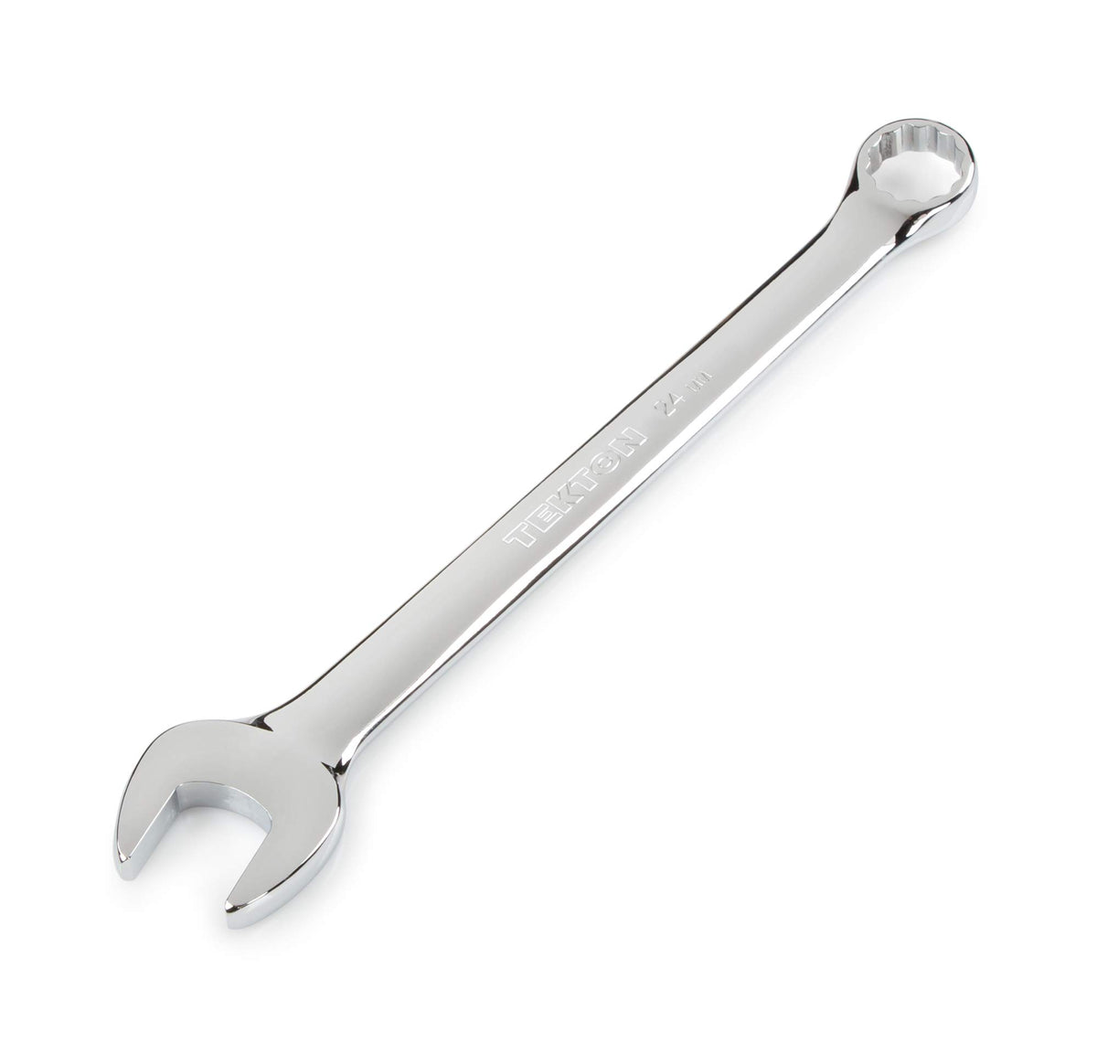 TEKTON 24mm wrench with angled open end for tight spaces